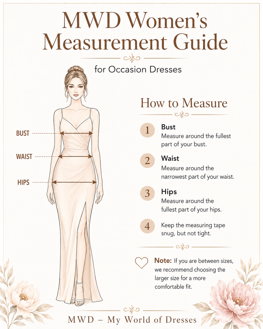 How to Find Your Size Right: Measurement Guide for Occasion Dresses