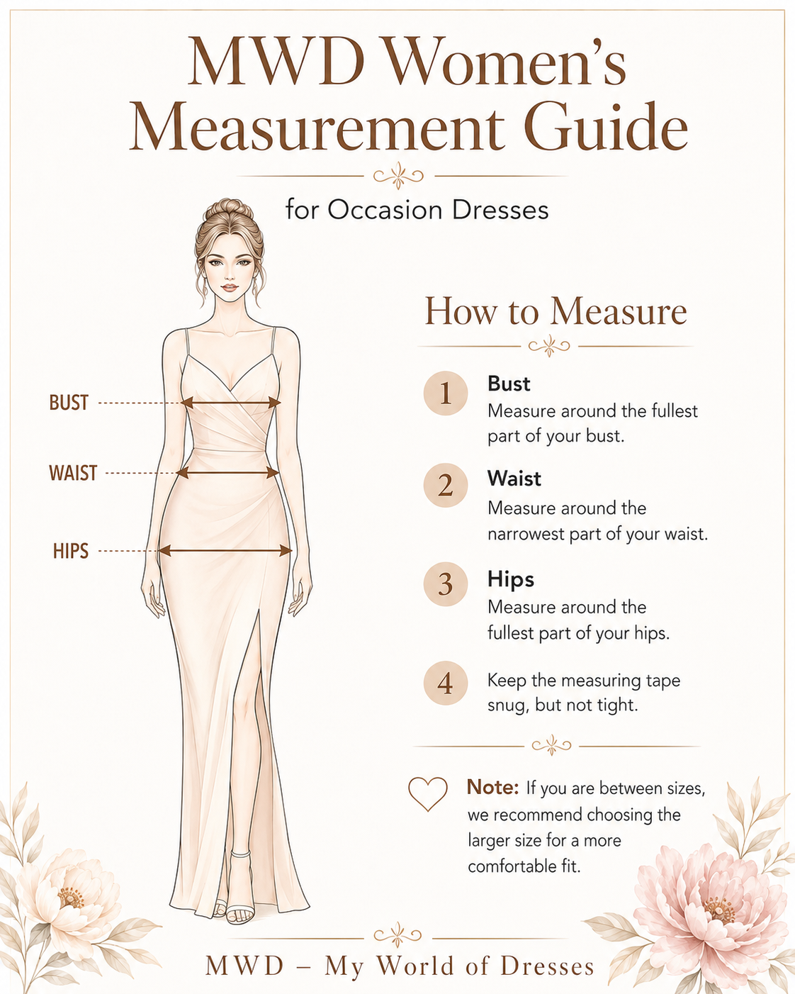 How to Find Your Size Right: Measurement Guide for Occasion Dresses